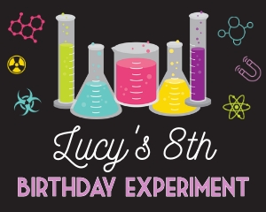 Science Pink Welcome 8x10: Science Pink Party Bundle