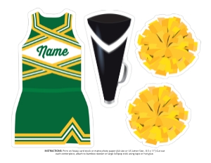 Cheer Centerpiece Green Yellow: Cheer Centerpiece Green Yellow