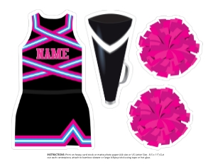 Cheer Centerpiece Pink Blue design preview