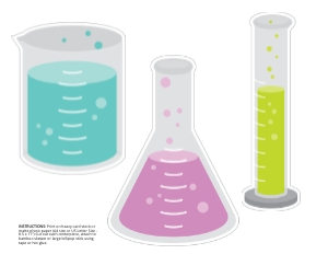 Science Pink Cutouts: Science Pink Party Bundle