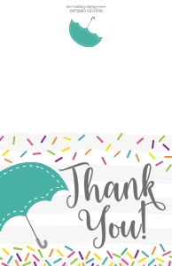 Sprinkle Baby Shower Thank You Card BB028: Sprinkle Baby Shower Thank You Card Template BB028 MASTER