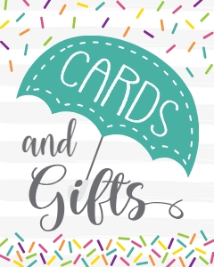 Sprinkle Baby Shower Gift Table Sign BB028: Sprinkle Baby Shower Signs Set Templates BB028 MASTER