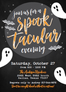 Spooktacular Ghost Halloween Party Invitation 627161762 design preview