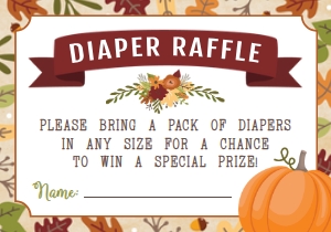 Fall Rustic Baby Shower Diaper Raffle BB012: Fall Rustic Baby Shower Diaper Raffle Template BB012 MASTER