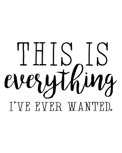 This Is Everything I've Ever Wanted Home Decor Sign design preview