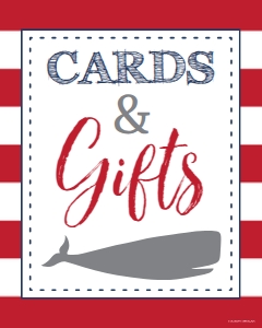 Ahoy It's A Boy Nautical Baby Shower Cards and Gifts Sign Template BB051 MASTER design preview