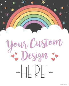 Rainbow Baby Shower Custom Sign BB052: Rainbow Baby Shower Signs Set Templates BB052 MASTER