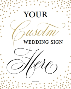 Elegant New Years Eve Wedding Custom Sign Template WW001 MASTER design preview