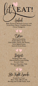 We Do Kraft Wedding Menu Template WW031 MASTER design preview