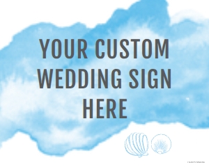 Beach Wave Wedding Custom Sign Template WW040: Beach Wave Wedding Custom Sign Template WW040 MASTER