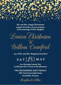 Gold Dots Navy Wedding Complete Package Templates WW051 MASTER design preview