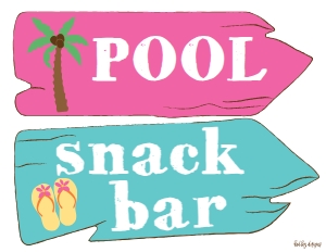 July Hawaiian Luau Dinner Party Directional Arrows Templates CC001 MASTER design preview