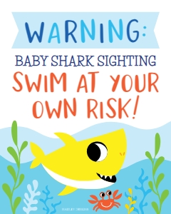 Baby Shark 1 Kids Party Birthday Sign Template KP033: Baby Shark Kids Party Birthday Sign Template KP033 MASTER