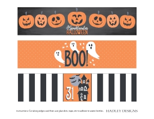 Classic Halloween Party Kit Bottle Label Templates CC004: Classic Halloween Party Kit Combined Package Template CC004 MASTER
