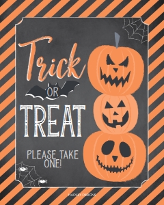 Classic Halloween Party Kit Favors Sign Template CC004: Classic Halloween Party Kit Combined Package Template CC004 MASTER
