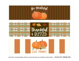 Fall Dinner Kit Bottle Label Templates CC005: Fall Dinner Kit Accessories Set Template CC005 MASTER