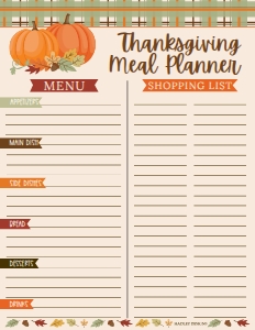 Fall Dinner Kit Meal Planner Template CC005 MASTER design preview