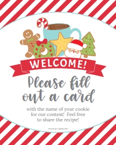 Cookie Exchange Party Kit Welcome Party Sign Template HP002 MASTER design preview