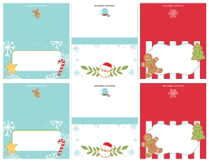 Cookie Exchange Party Kit Blank Food Tent Cards Template HP002: Cookie Exchange Party Kit Blank Food Tent Card Template HP002 MASTER