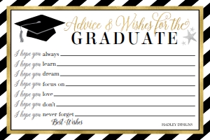 Graduation Party Advice for the Grad Card  Template SO001 MASTER design preview