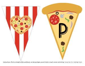 Pizza Party Kit Banners Template CC009 MASTER design preview