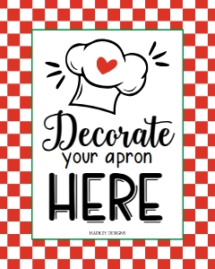 Pizza Party Kit Apron Decorating Sign Template CC009 MASTER design preview
