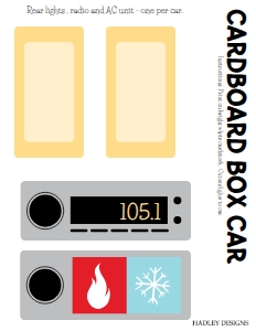 Movie Party Cardboard Box Car Kit Template CC011 MASTER design preview