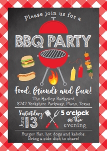 Backyard BBQ Kit Invitation Template SO004: Backyard BBQ Invitation Template SO004