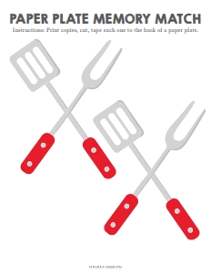 Backyard BBQ Memory Match Template SO004 design preview
