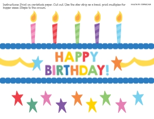 Birthday Tradition Kit Crown Template SO007: Birthday Crown Template SO007
