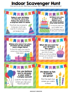 Birthday Scavenger Hunt TemplateSO007 design preview