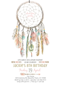 031HPA 01 DC Sleepover pajama invitation Tween BDay design preview