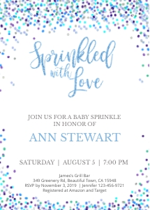 034HPA 01 Sprinkle confetti shower invitation blue script design preview
