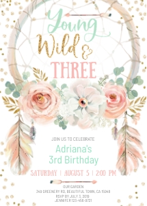035HPA 02 YoungWildThree invitation DC 5x7 design preview