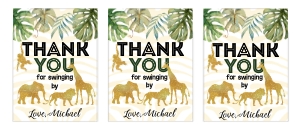 040HPA 15 JUNGLE Thank you swinging by tag design preview