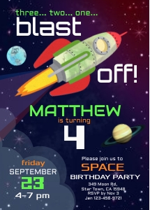 070HPA 01 Blast off BDay 5x7: 070HPA 01 Blast off BDay 5x7