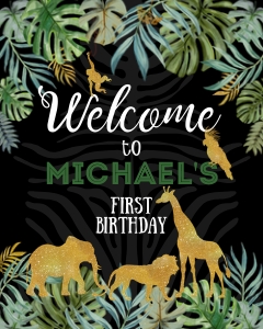 040HPA 16 B black Welcome sign 16x20 design preview