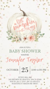 400HPA E002 01 White Pumpkin e-vite design preview