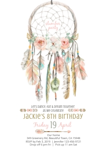 131HPA 01 DC Sleepover pajama invitation Tween BDay design preview