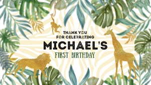 040HPA 27 B MIDI JUNGLE gable gift box bday label design preview