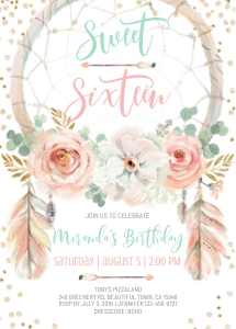 035HPA 10 SweetSixteen invitation DC 5x7: 035HPA 10 SweetSixteen invitation DC 5x7