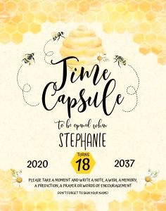 059HPA 11 A Time capsule Bee Day sign 11x14 design preview