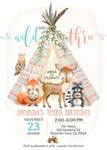 098HPA 02 woodland animals BDay TeePee design preview