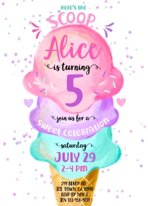 118HPA 02 Ice Cream Scoop 5x7 white back BDay design preview