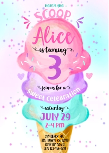 118HPA 01 Ice Cream Scoop 5x7 Bday design preview