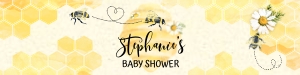 049HPA 19 A Bee water bottle label baby shower design preview
