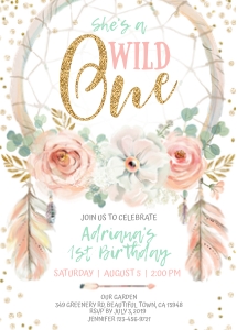 122HPA 06C Wild One editable fully DC 5x7 design preview