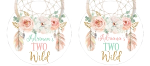 035HPA 29 B Lollipop label 3x3 Two Wild design preview