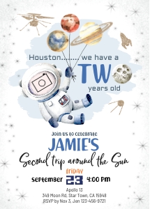153HPA 04 Astronaut Space TWO birthday 5x7 design preview