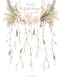 165HPA 16 Thumbprint Pampas DreamCatcher 16x20: 165HPA 16 Thumbprint Pampas DreamCatcher 16x20